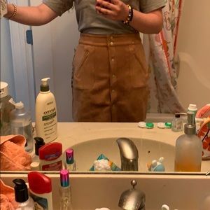Hyfve Suede Brown Skirt